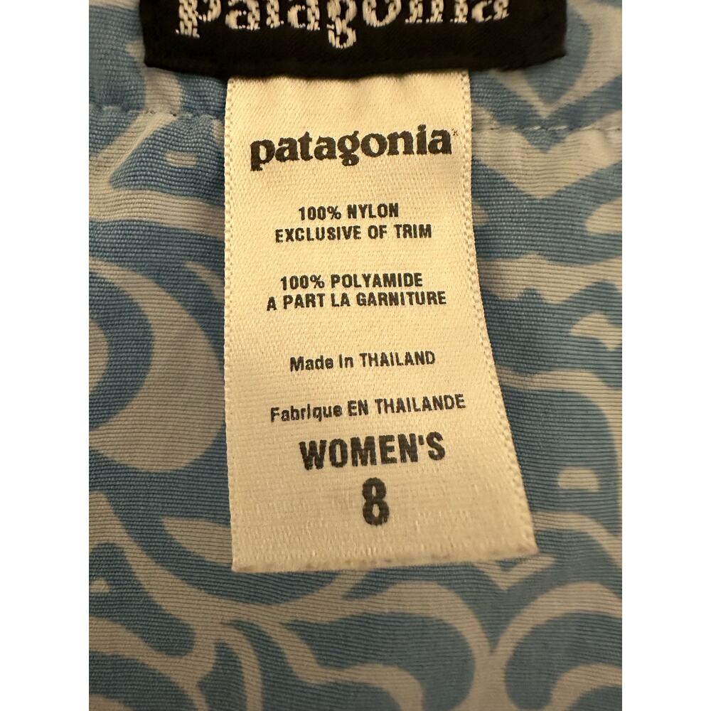 Patagonia Womens Button Out Boardie Island Mini Wrap Skirt Size 8 Blue - Picture 6 of 7